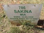 MIA Sakina 1938-2009