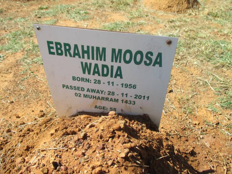 WADIA Ebrahim Moosa 1956-2011