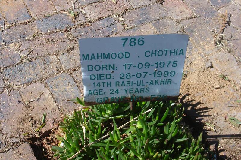 CHOTHIA Mahmood 1975-1999