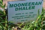DHALER Mooneerah 1958-2011