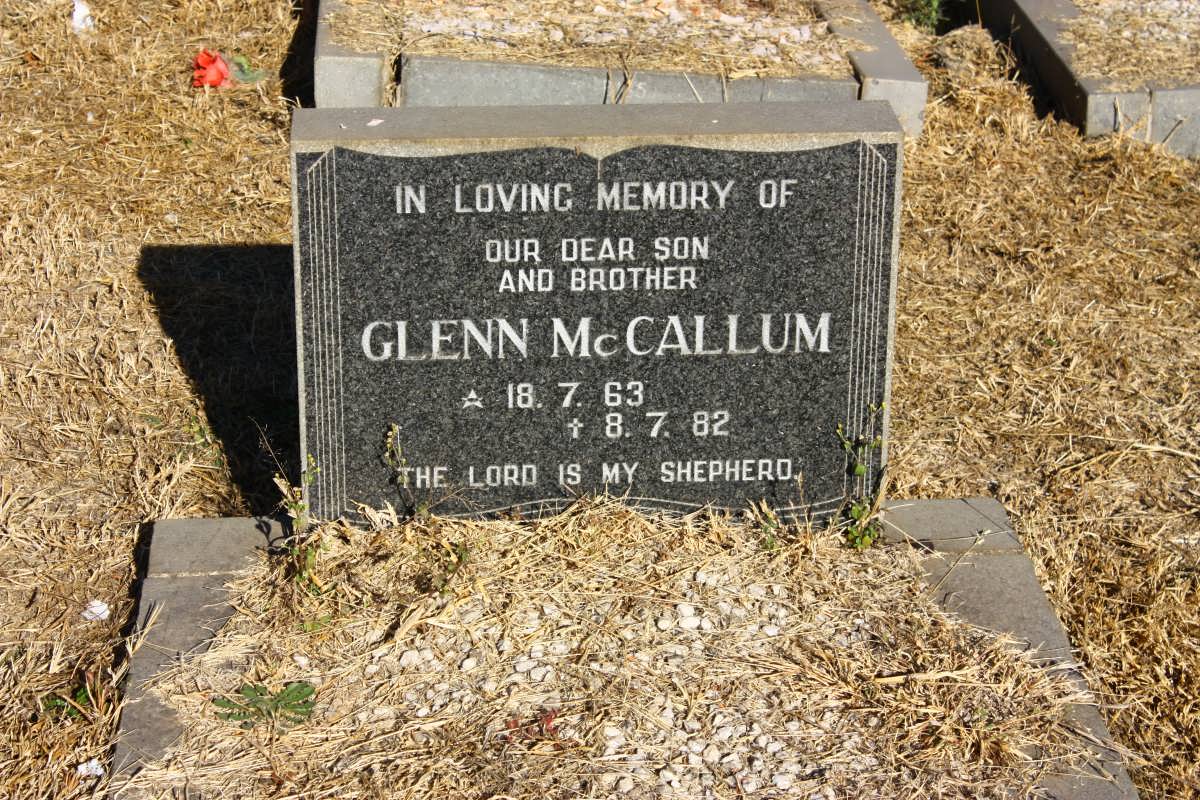 McCALLUM Glenn 1963-1982