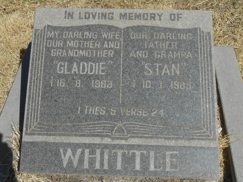 WHITTLE Stan -1985 & Gladdie -1983