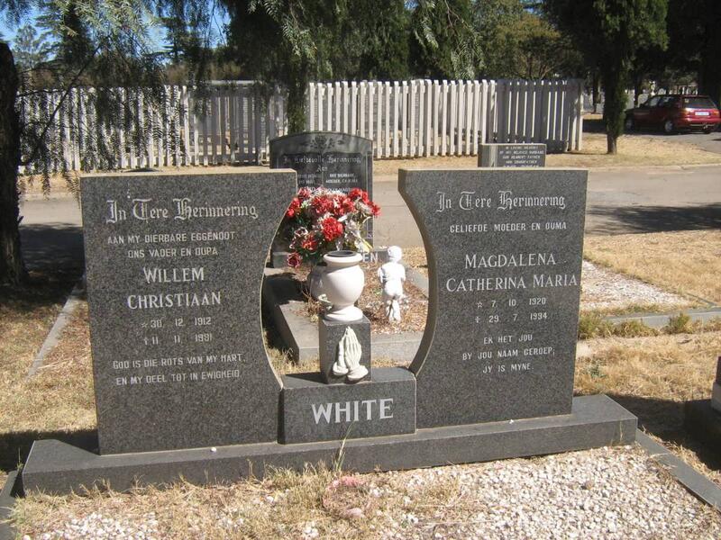 WHITE Willem Christiaan 1912-1991 & Magdalena Catherina Maria 1920-1994