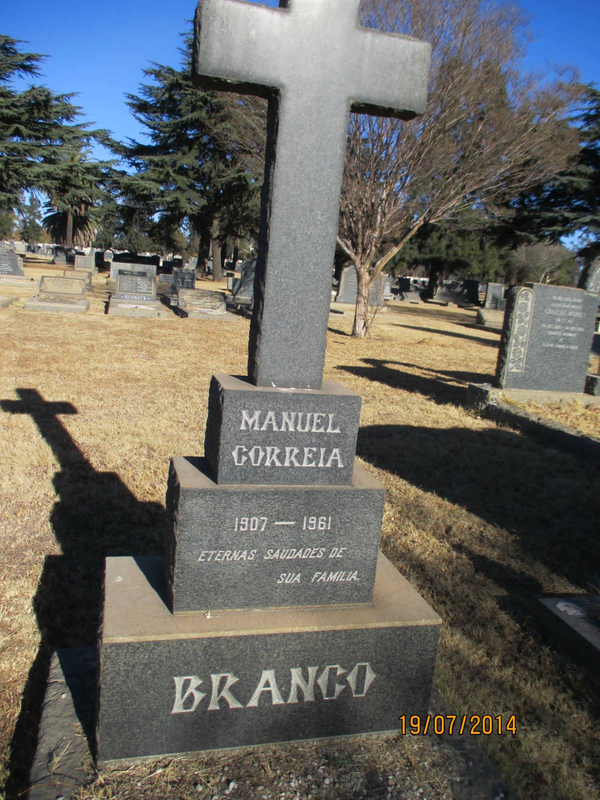 BRANCO Manuel Correia 1907-1961