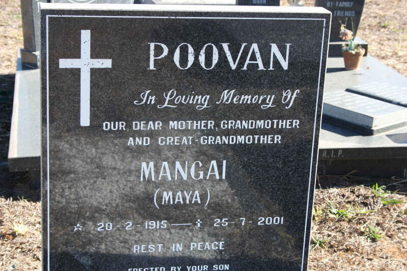 POOVAN Mangai 1915-2001