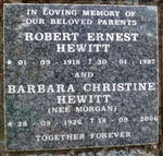 HEWITT Robert Ernest 1918-1987 & Barbara Christine MORGAN 1926-2006
