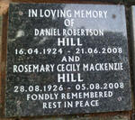HILL Daniel Robertson 1924-2008 & Rosemary Cecily Mackenzie 1926-2008