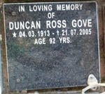 GOVE Duncan Ross 1913-2005