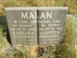 MALAN Albertus Johannes 1928-1999 & Barbara Susanna 1943-1994