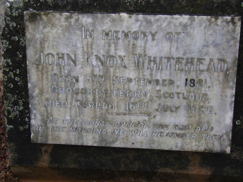 WHITEHEAD John Knox 1881-1956
