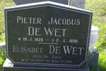 WET Pieter Jacobus, de 1928-1996 & Elisabet Du TOIT 1929-2008