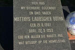 BOTHA Matthys Laubscher 1907-1953