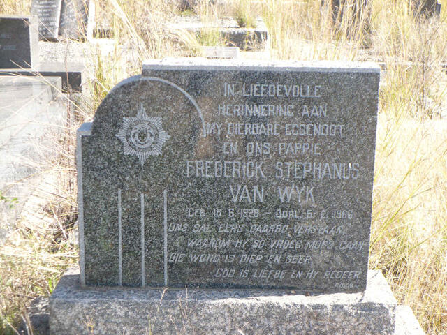 WYK Frederick Stephanus, van 1928-1966