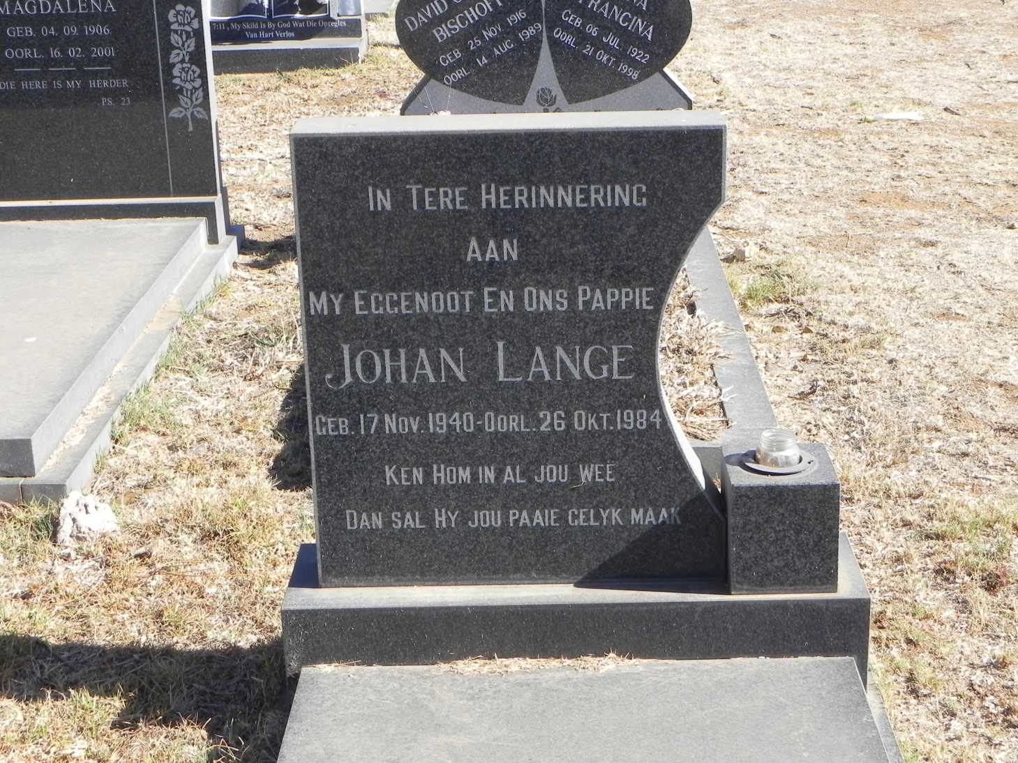 LANGE Johan 1940-1984