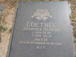 COETSEE Johannes Hendrik 1939-1992
