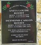 ROODT Desmond Caslon 1930-2015 & Anita Louise 1935-1998
