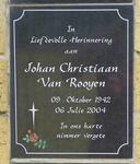 ROOYEN Johan Christiaan, van 1942-2004