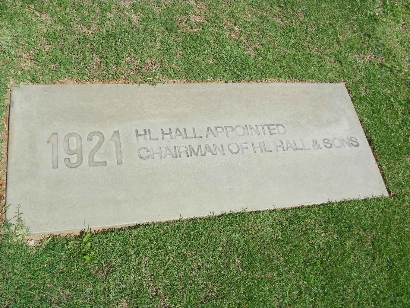 12. H.L. HALL appointed Chairman of HL HALL & Sons 1921