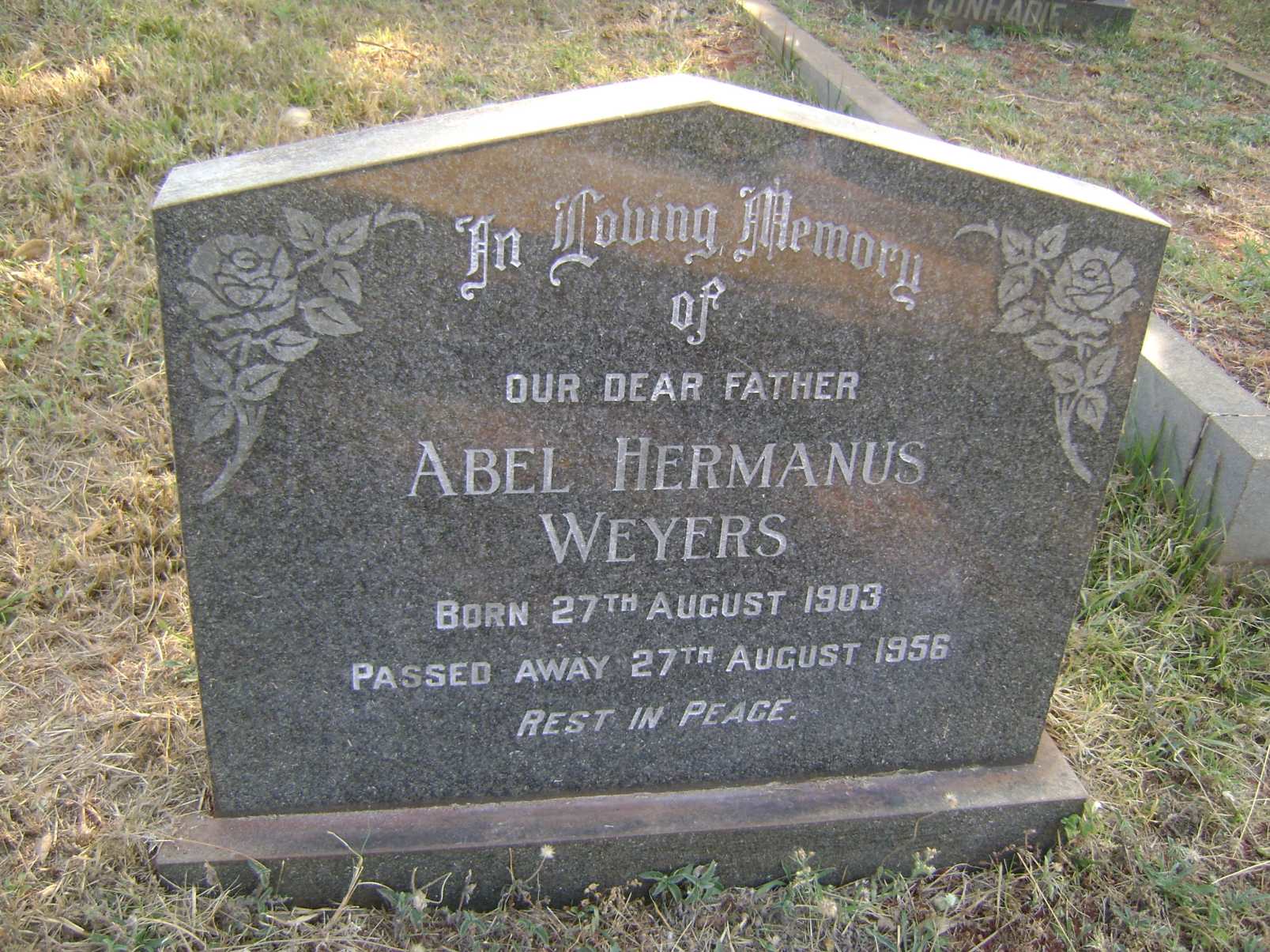 WEYERS Abel Hermanus 1903-1956