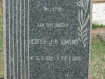 RAWLINS Hester J.A. 1892-1968