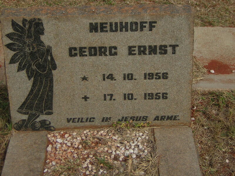 NEUHOFF Georg Ernst 1956-1956
