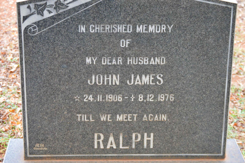 RALPH John James 1906-1976