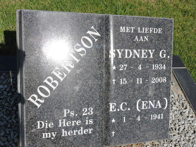 ROBERTSON Sydney G. 1934-2008 & E.C. 1941-