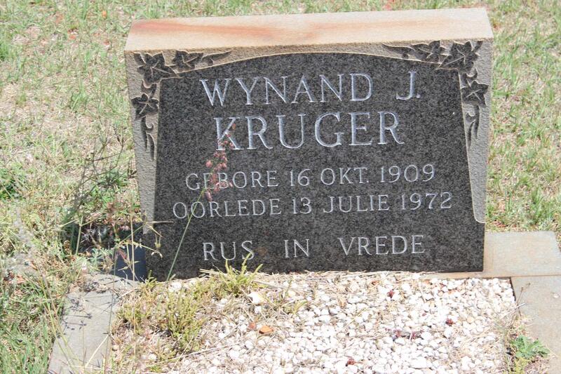 KRUGER Wynand J. 1909-1972