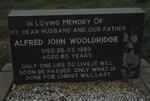 WOOLDRIDGE Alfred John -1989