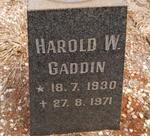 GADDIN Harold W. 1930-1971