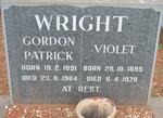 WRIGHT Gordon Patrick 1891-1964 & Violet 1899-1979