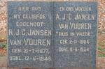 VUUREN R.J.C., Jansen van 1877-1949 & A.J.C. 1884-1954