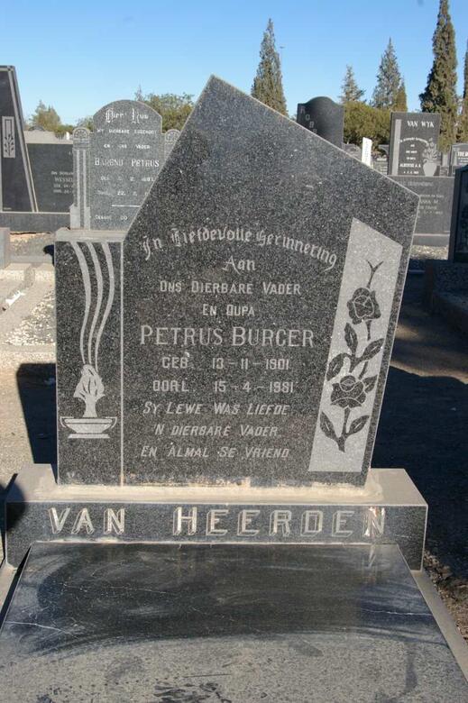 HEERDEN Petrus Burger, van 1901-1981