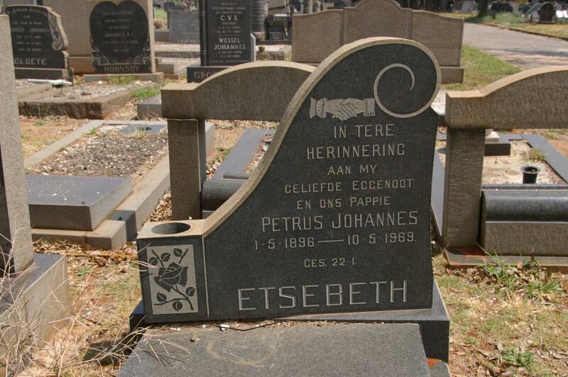 ETSEBETH Petrus Johannes 1896-1969