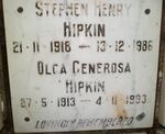 HIPKIN Stephen Henry 1918-1986 & Olga Generosa 1913-1993