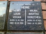 HEINE Henry Louis Vivian 1924-1998 & Wilma Martha Dorothea 1923-2003