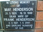 HENDERSON Frank 1921-2001 & May 1925-1999