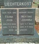 LIECHTERKOST Frank John 1896-1975 & Mertina Johanna 1893-1949