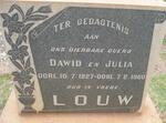 LOUW David -1927 & Julia -1960