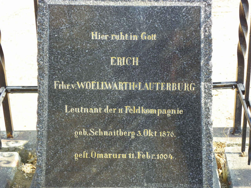 LAUTERBURG Erich, VON WOELLWARTH 1876-1904