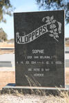 KLOPPERS Sophie nee VAN BELKUM 1914-1996