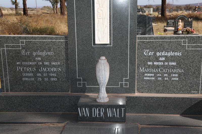 WALT Petrus Jacobus, van der 1945-1993 & Martha Catharina 1950-2006