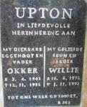 UPTON Okker 1943-1995 :: UPTON Willie 1972-1992