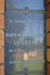 LOURENS Barbara Lorraine 1945-1983