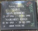 GOVE Ian Herbert 1916-1990 & Margaret Emily 1915-1995