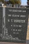 VORSTER H.T. 1916-1977