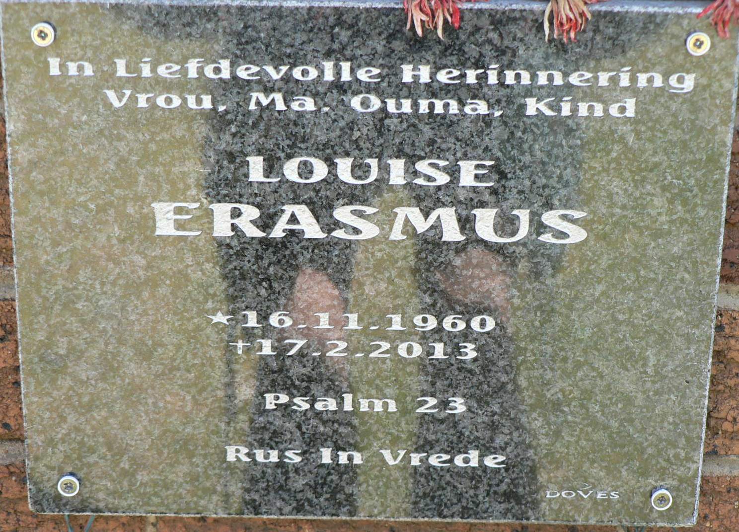 ERASMUS Louise 1960-2013