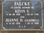 FALCKE Kevin S. 1956-1998 & Jeanne D. CAMPBELL 1956-1998