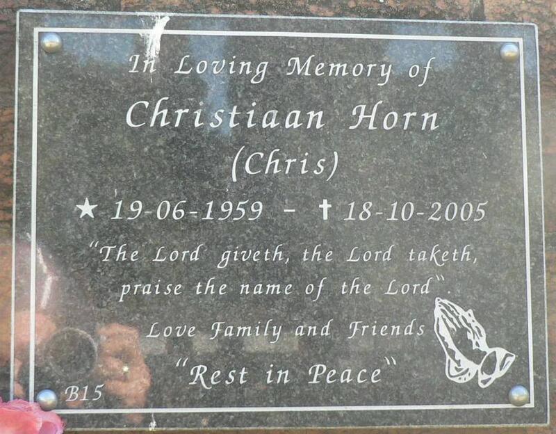 HORN Christiaan 1959-2005