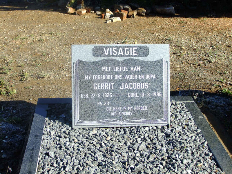 VISAGIE Gerrit Jacobus 1925-1996